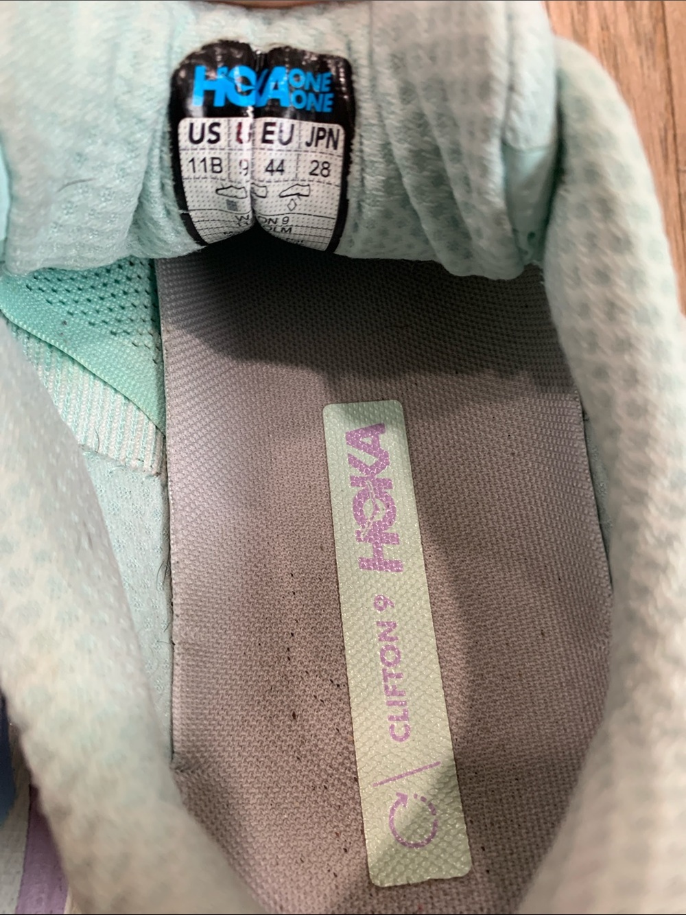Hoka Women's Clifton 9 Sunlit Ocean Lilac Mist Size 11 - Picture 7 of 8